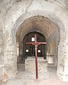 Innenansicht der Kapelle Saint-Ferréol de la Pava nahe Argelès-sur-Mer