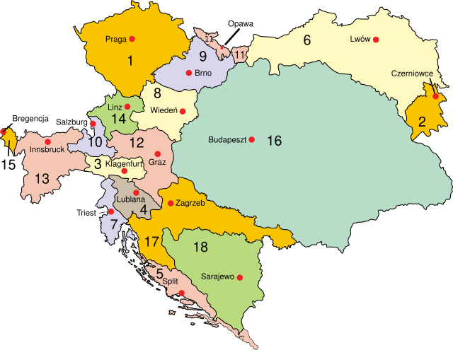 Mapa Dalmacji