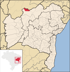 Campo Alegre de Lourdes – Mappa