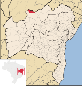 Kart over Campo Alegre de Lourdes