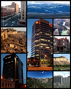 Photomontage of Billings and surrounding area