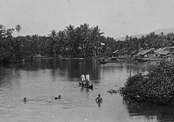 Children swimming in the vicinity of Labuha in the 1930s