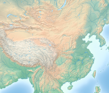 Topographic map of the Chinese Empire (no border). China LCC topographic map - Without border.svg