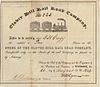 A Clover Hill Railroad stock certificate from 1864