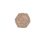 延長菱形三十面體的面可建構菱形六十面體。