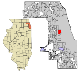 Location of Cicero in Cook County, Illinois