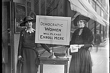 Democratic women will please enroll here, Richmond suffragists, 1920 Democratic women will please enroll here, Richmond suffragists, 1920.jpg