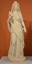 Life-size statue of a woman