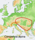 Distribution map Campanula alpina.png