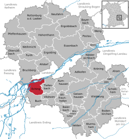Läget för Eching i Landkreis Landshut