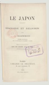 Isidore Eggermont, Le Japon, histoire et religion, 1885