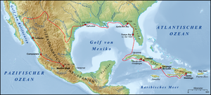 Expedition des Álvar Núñez Cabeza de Vaca 1528...