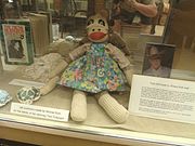 Doll made by Winnie Ruth Judd, the Trunk Murderess, while imprisoned in the Arizona State Prison. It is on display in the Pinal County Historic Society & Museum located at 715 S. Main St. On February 20, 2014, the doll and the story of Judd's crime were featured in an episode of Mysteries at the Museum TV show titled the “Blonde Butcher”.[15]