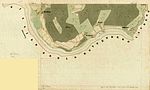 Besiedlung, Straßenverlauf und Wirtschaftsflächen im Süden Fresens 1825