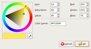 GTK color chooser