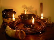 A simple pagan altar Heathen altar.png