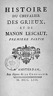 Miniatura para Manon Lescaut (novela)