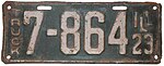 Иллинойс - 1923 - Номерной знак грузовика.jpg