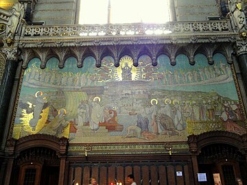 19th century mosaic icon in the Basilica of Fourvière: The Holy Martyrs of Lyons (in top register).