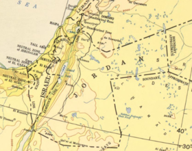 Localização de Margem Ocidental Cisjordânia