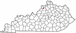 Location of Campbellsburg, Kentucky