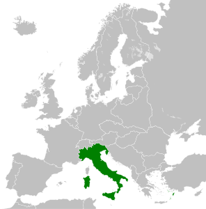 Территория Королевства Италии в 1936 году