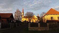 Farní kostel Narození sv. Jana Křtitele ve Zbýšově.