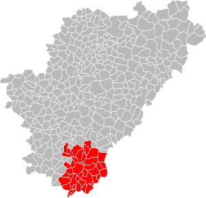 Lage der CC Tude et Dronne im Département Charente