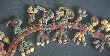 Bordure de colibris (détail), proto-Nazca, Lombards Museum.