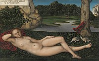 Лукас Кранах Старший, «Німфа на відпочинку біля водограю», 1530-1535