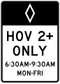 R3-11 Preferential lane operation, high-occupancy vehicles (post-mounted)