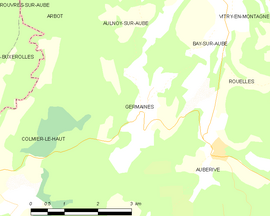 Mapa obce Germaines