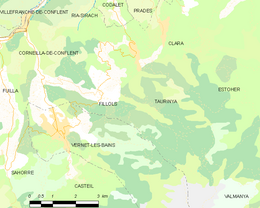 Fillols - Localizazion