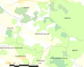 Poziția localității Semur-en-Vallon