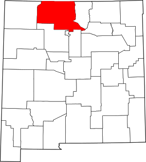 Карта штата Нью-Мексико с указанием округа Рио-Арриба