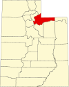 Карта штата с выделением округа Саммит