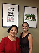 Mazie Hirono with journalist Wendy Osher