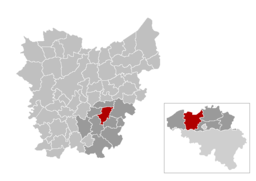 Erpe-Meres läge inom provinsen Östflandern.