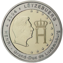 Moeda comemorativa 2 euros 2004, Luxemburgo