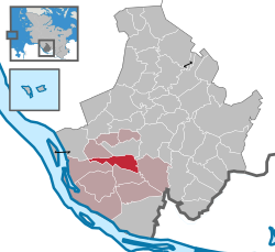 Elhelyezkedése Schleswig-Holstein térképén