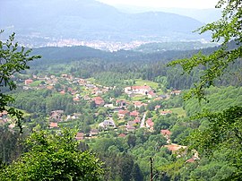 View of Nayemont-les-Fosses, with Saint-Dié-des-Vosges in the background