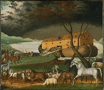 Noah's Ark, oil on canvas painting by Edward H...