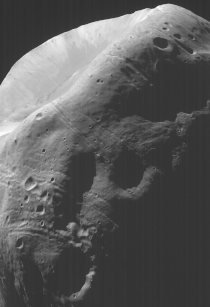 Phobos by Mars Global Surveyor in 1998 Phobosmgs.gif