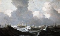 Four Vessels Running Before a Gale, 1630