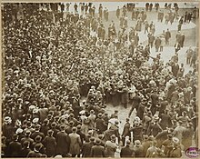 Police protect Nick Altrock from an adoring crowd during baseball's 1906 World Series Police protect Nick Altrock from adoring crowd, 1906 World Series.jpg