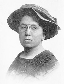 Emma Goldman famously denounced wage slavery by saying: "The only difference is that you are hired slaves instead of block slaves" Portrait Emma Goldman.jpg
