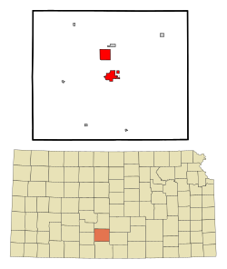 Location of Pratt, Kansas