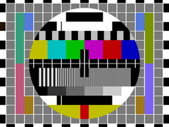 Recreation of pattern generated by PM5544 and PM5534 with a 256-byte EPROM circle memory, giving a distinctly jagged circle.