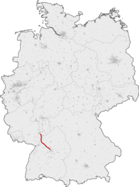 A Mannheim–Stuttgart nagysebességű vasútvonal útvonala