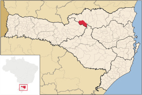 Poziția localității Timbó Grande